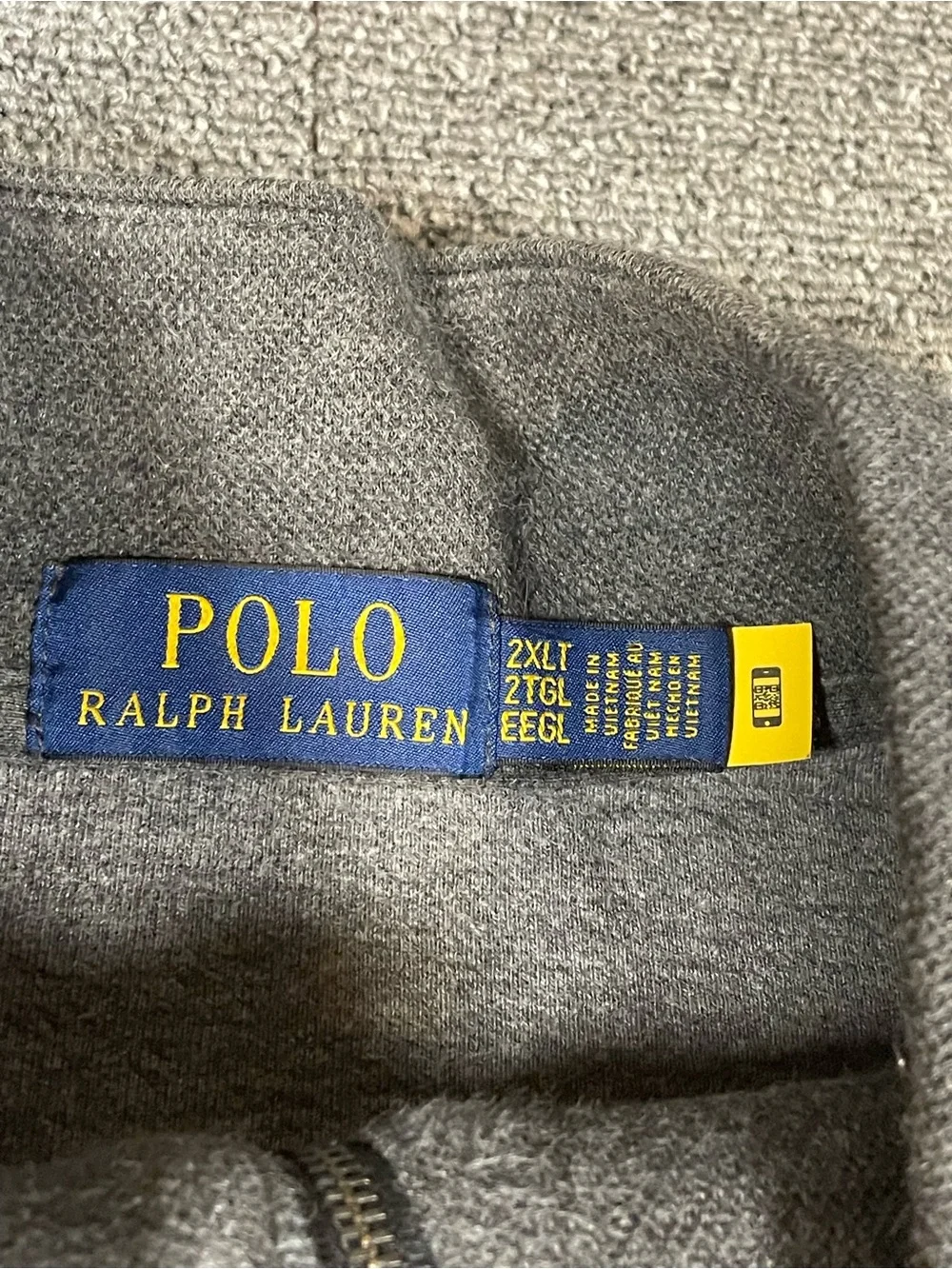 Polo Ralph Lauren Men's Quarter-Zip Pullover – Grey Heather (Size 2XLT)